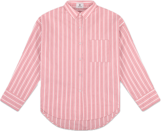 dark pink stripe boyfriend button down -dark pink stripe
