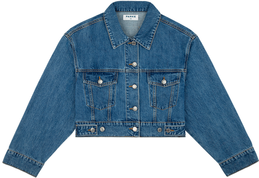 adjustable denim jacket -medium wash